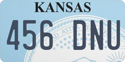 KS license plate 456DNU
