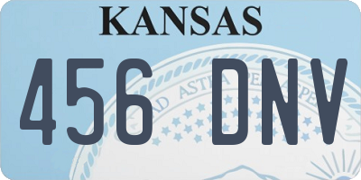 KS license plate 456DNV