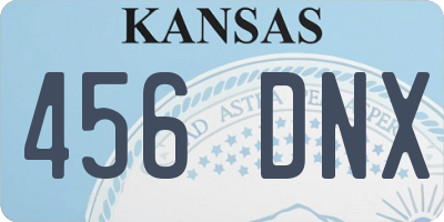 KS license plate 456DNX