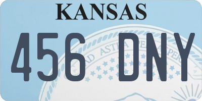 KS license plate 456DNY