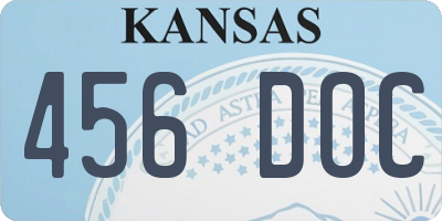 KS license plate 456DOC