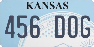 KS license plate 456DOG