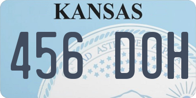 KS license plate 456DOH