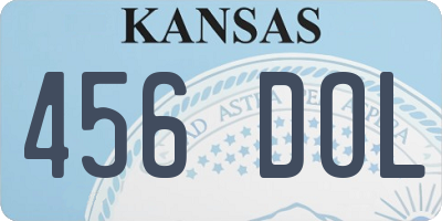 KS license plate 456DOL