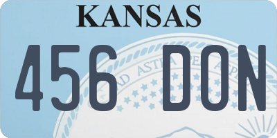 KS license plate 456DON