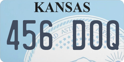 KS license plate 456DOQ