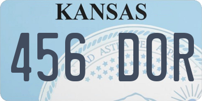 KS license plate 456DOR