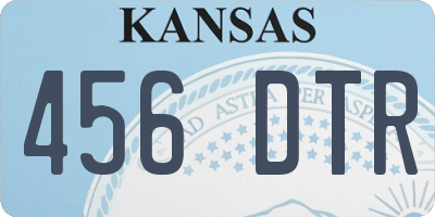 KS license plate 456DTR