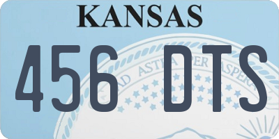 KS license plate 456DTS