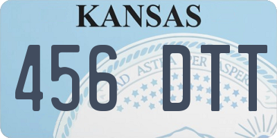 KS license plate 456DTT