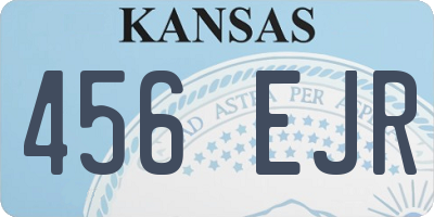KS license plate 456EJR