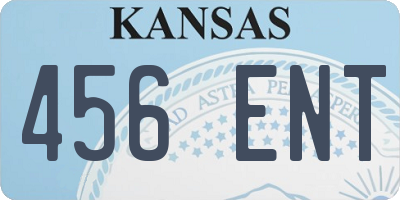 KS license plate 456ENT