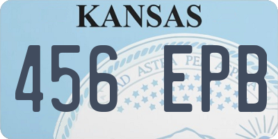 KS license plate 456EPB