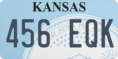 KS license plate 456EQK