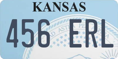 KS license plate 456ERL