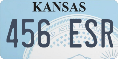 KS license plate 456ESR