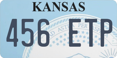 KS license plate 456ETP