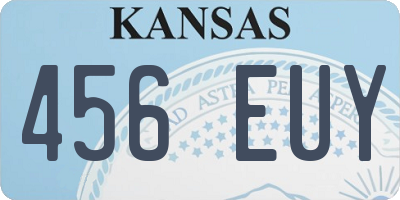 KS license plate 456EUY