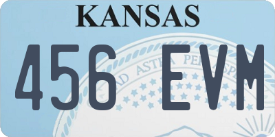 KS license plate 456EVM
