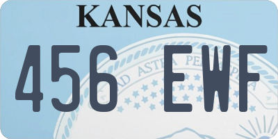 KS license plate 456EWF