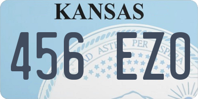KS license plate 456EZO