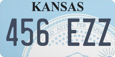 KS license plate 456EZZ