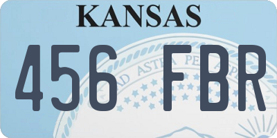 KS license plate 456FBR