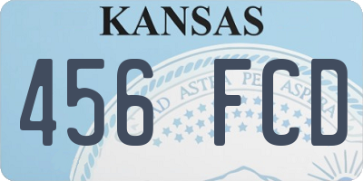 KS license plate 456FCD