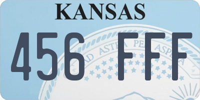 KS license plate 456FFF