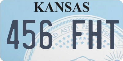 KS license plate 456FHT