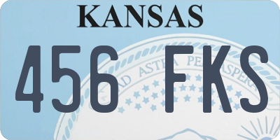 KS license plate 456FKS