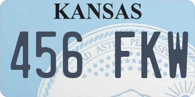 KS license plate 456FKW
