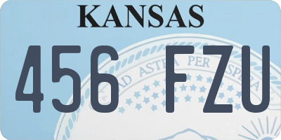 KS license plate 456FZU