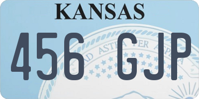 KS license plate 456GJP
