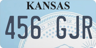 KS license plate 456GJR