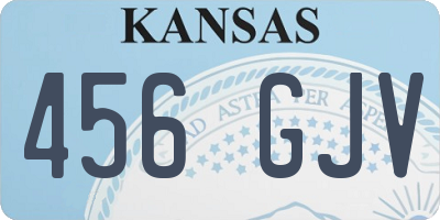 KS license plate 456GJV