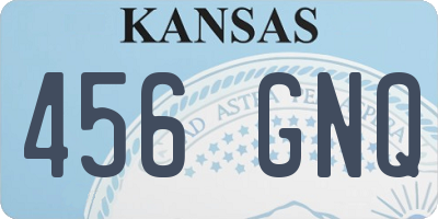 KS license plate 456GNQ