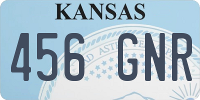 KS license plate 456GNR