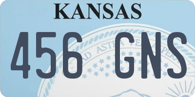 KS license plate 456GNS