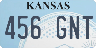KS license plate 456GNT