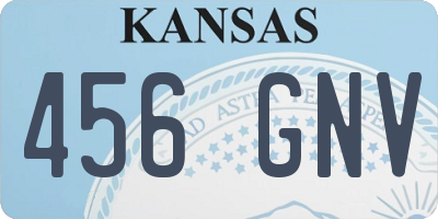 KS license plate 456GNV