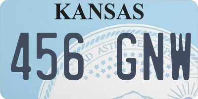 KS license plate 456GNW