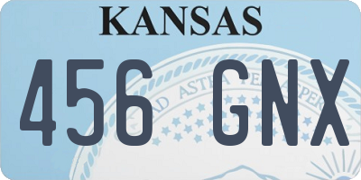 KS license plate 456GNX