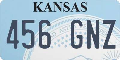 KS license plate 456GNZ
