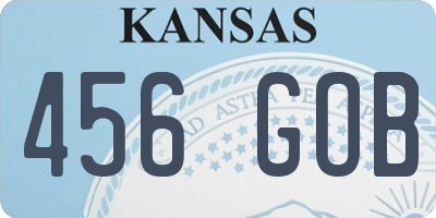 KS license plate 456GOB