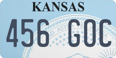 KS license plate 456GOC