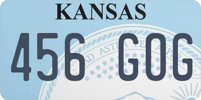 KS license plate 456GOG