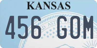 KS license plate 456GOM