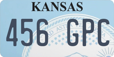 KS license plate 456GPC