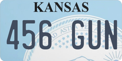KS license plate 456GUN